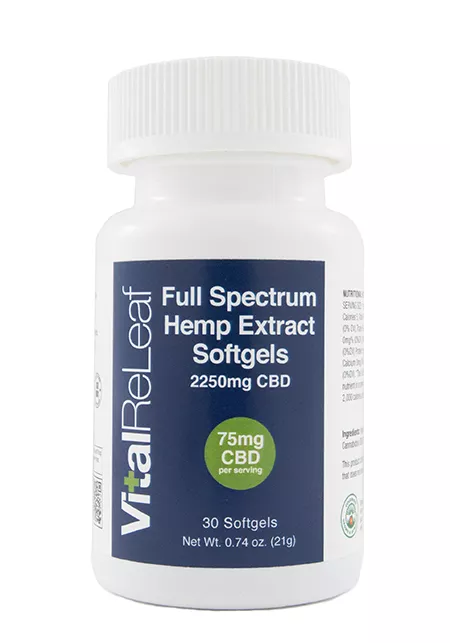 2250mg Full Spectrum Hemp Extract Softgels (30 count)